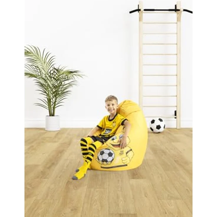 Sitting Point Sitzsack BeanBag BVB VIP, 220 l, gelb, mit waschbarem Bezug und praktischer Seitentasche – Bild 2