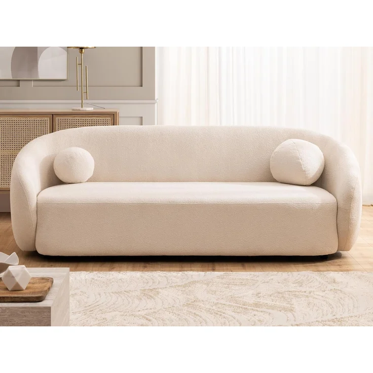 S-Style Möbel Polstergarnitur 3+2+1 Roundi, Bouclé, Luxus & Moderne Kollektion – Bild 4