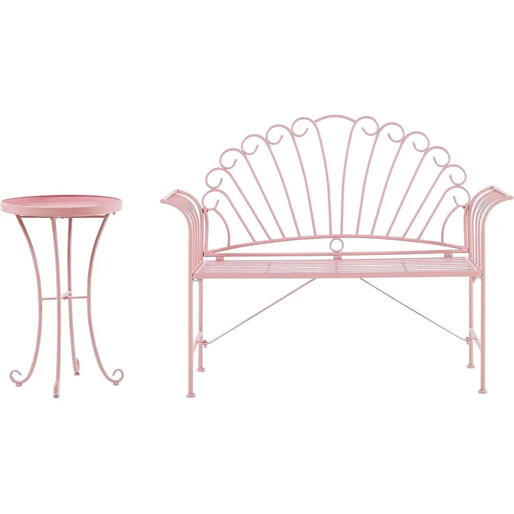 Beliani 'CAVINIA' Bistro Set CAVINIA, Metall Rosa