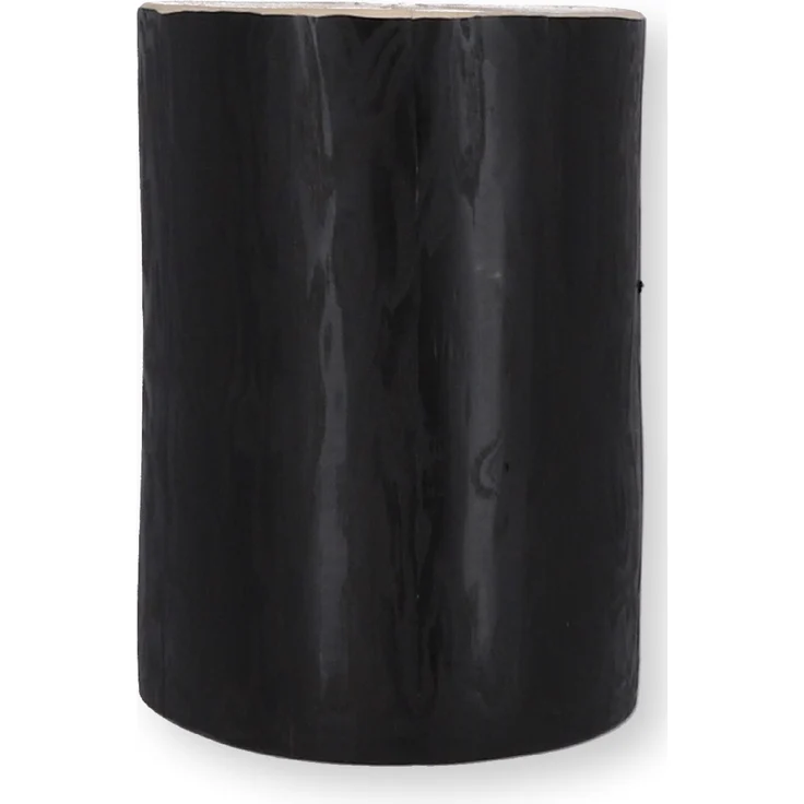 Beistelltisch Block rund, Kernesche massiv, Schwarz, 29 x 29 x 38 cm – Bild 2