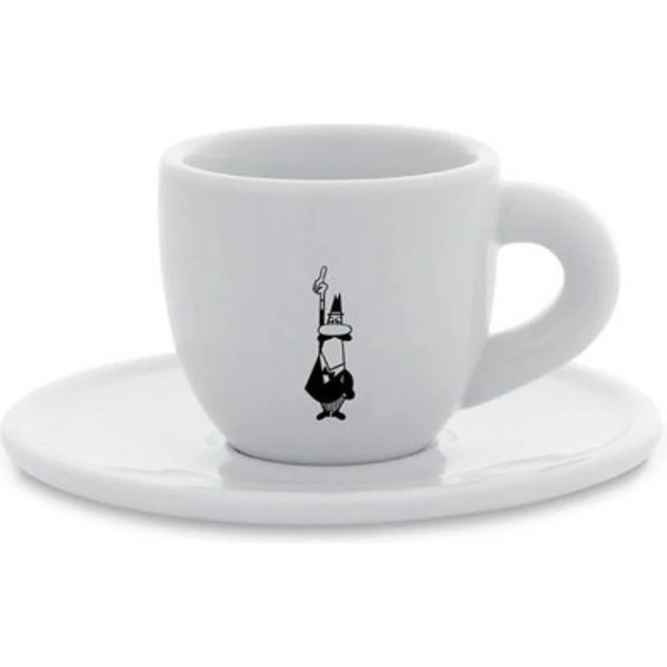 Bialetti Mokatasse Istituzionale, mit Untertasse, Moka Tasse, Espressotasse, Porzellan, 80 ml – Bild 2