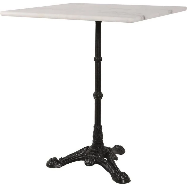 Lesli Living Bistrotisch Gartentisch Bistrotisch Marmortisch Cafetisch 60x60x73cm, Marmor – Bild 5