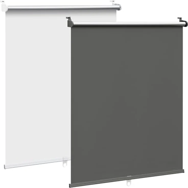 WOLTU Verdunkelungsrollo ohne Bohren, Klemmfix Thermorollo innen, Sicht- & Sonnenschutz Rollo, Schnurlos, Klemmrollo für Fenster & Türen, 95x150 cm, Anthrazit – Bild 1