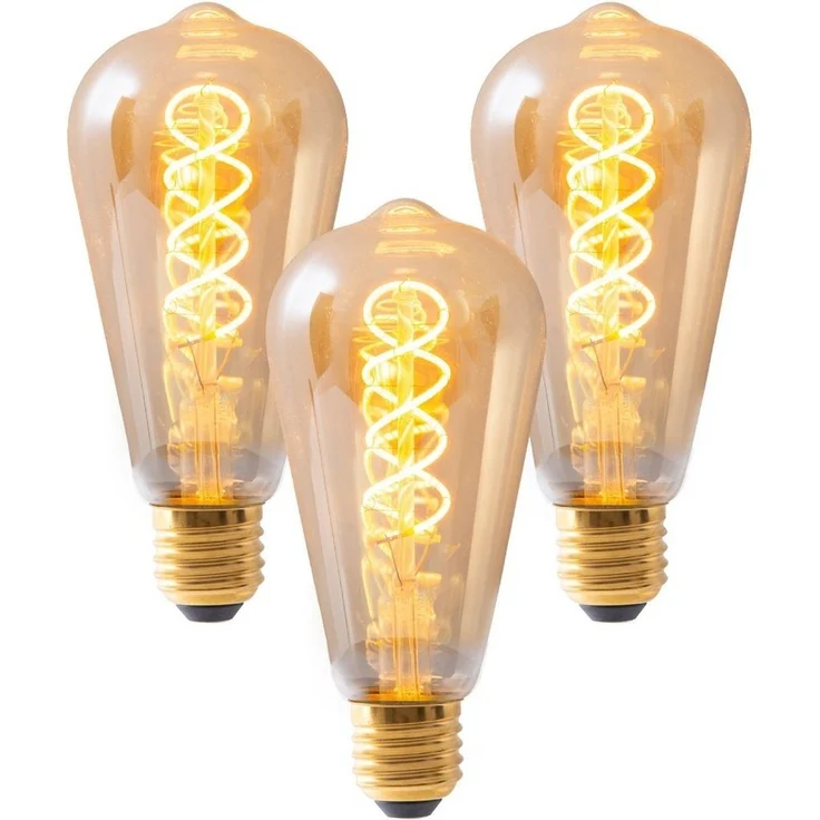 näve LED-Leuchtmittel Dilly, E27, 3 St, Warmweiß, Retro Leuchtmittel Filament – Bild 2