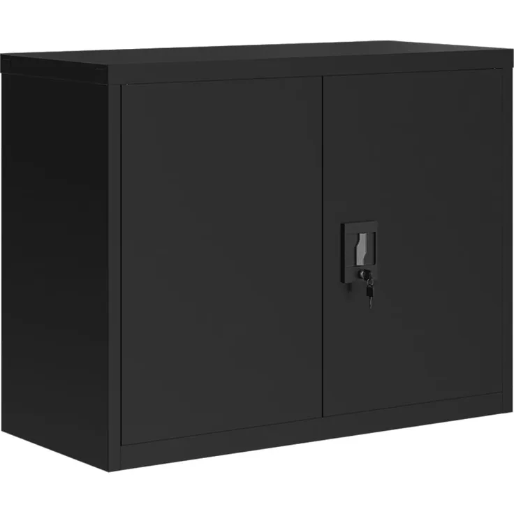 vidaXL Aktenschrank Schwarz 90x40x70 cm Stahl 339722