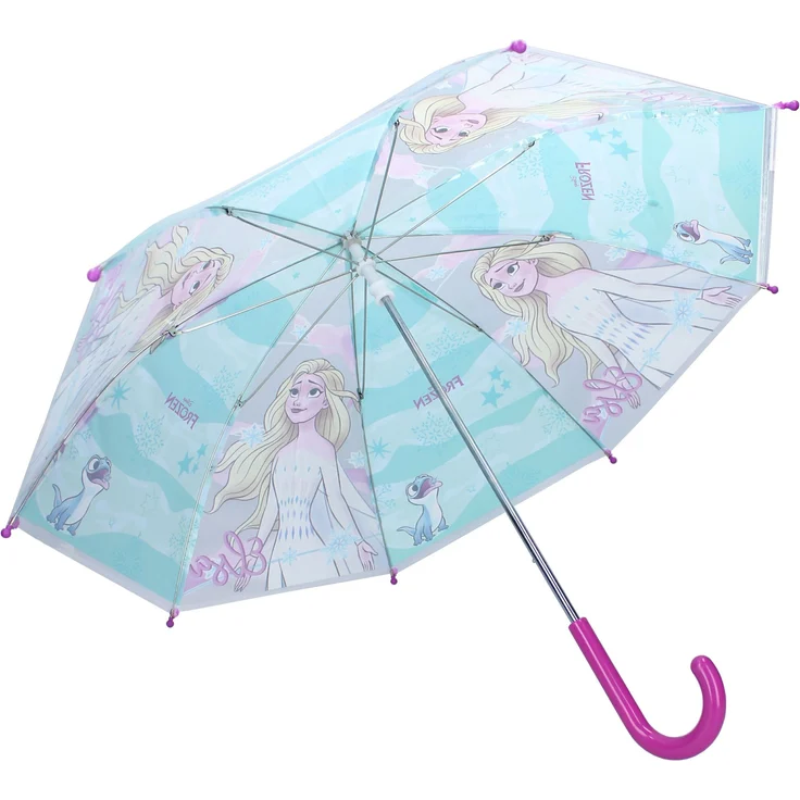 Disney Frozen II Schirm Ø 71 cm – Bunter Regenschirm für Kinder mit Elsa und Anna – Bild 4