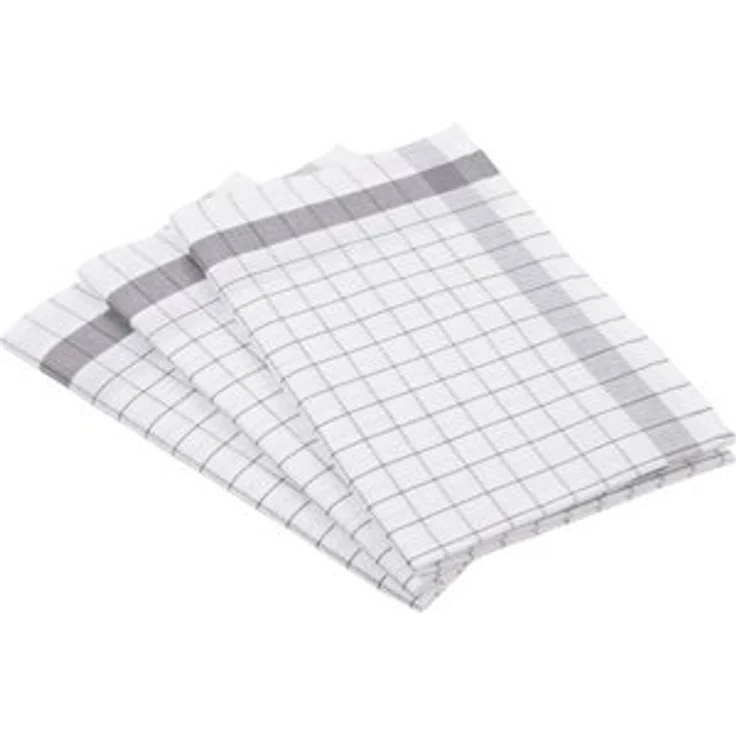 ROSS Geschirrtuch Exclusiv, (Set, 3-tlg), Karofond, 50% Baumwolle, 50% Leinen, 50x70 cm – Bild 4