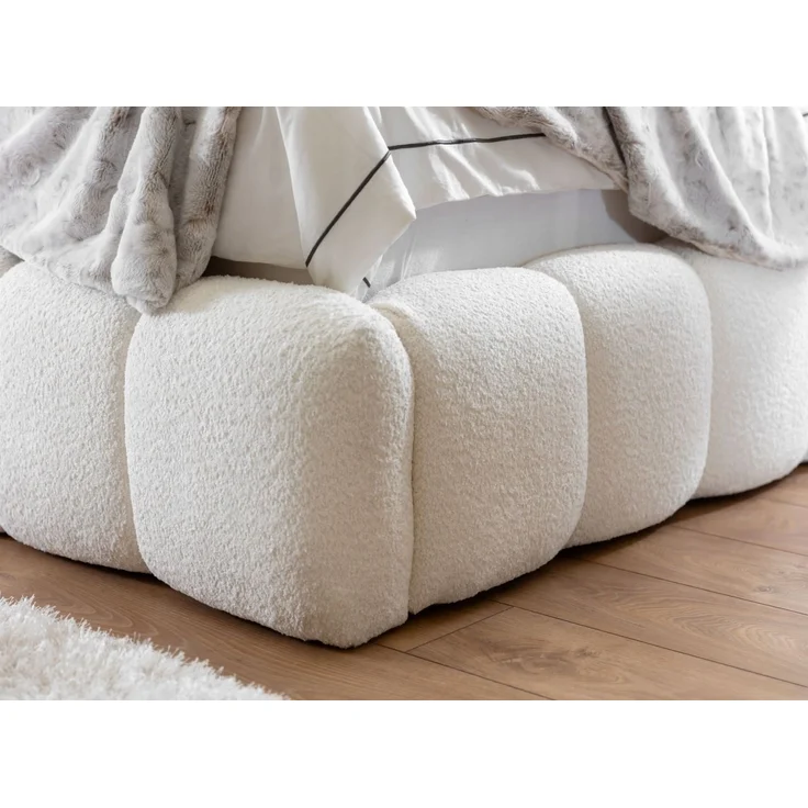 Polsterbett Doppelbett Set. 4 CARSON 120x200cm Stoff Catch Me Rostbraun – Bild 3