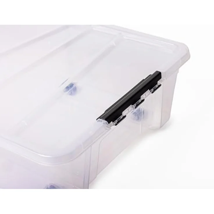 ONDIS24 Aufbewahrungsbox Unterbettbox Jolly Rollbox mit Deckel 25/35L Spielzeugkiste (3 St), transparent, stapel,- und nestbar – Bild 4