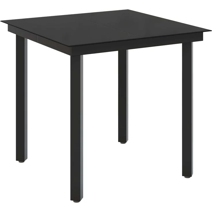 vidaXL Garten Essgruppe 3 stk. Schwarz 80 x 80 x 74 cm Poly-Rattan 3422472 – Bild 5