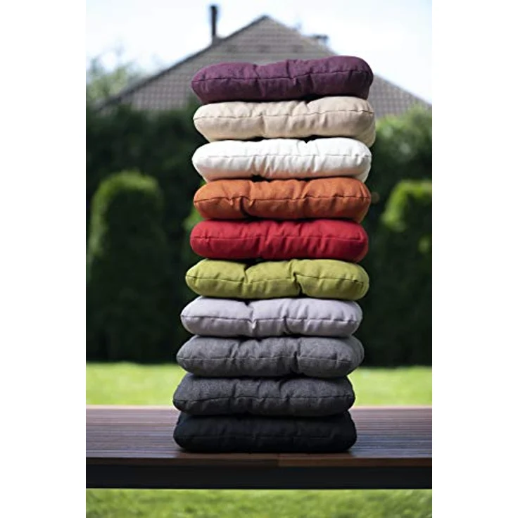 sunnypillow Stuhlkissen 4er Set Stuhlkissen 40x40 cm Bequeme 8cm, Polsterauflage Auflage für Stühle / Bänke – Bild 7