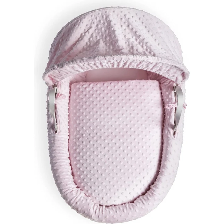 Clair de Lune Dimple Babykorb-Dressing-Set (Korb Nicht im Lieferumfang enthalten) – (Rosa) – Bild 1