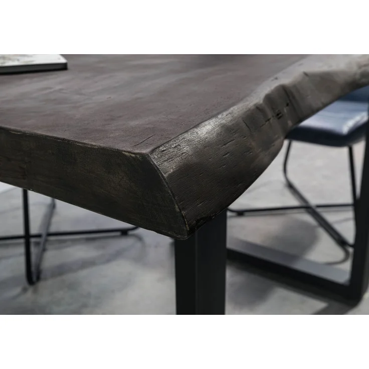 Baumtisch Mango 140x90x77 grau lackiert / U-Beine anthrazit matt FREEFORM 5 – Bild 6