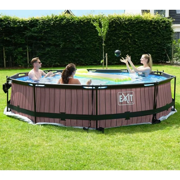 Exit Aufstellpool Framepool | Braun | 360x76 cm – Bild 6