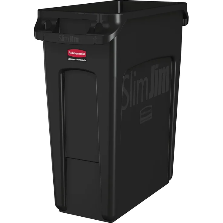 Rubbermaid Tretmülleimer Slim Jim 50 L Schwarz 445378