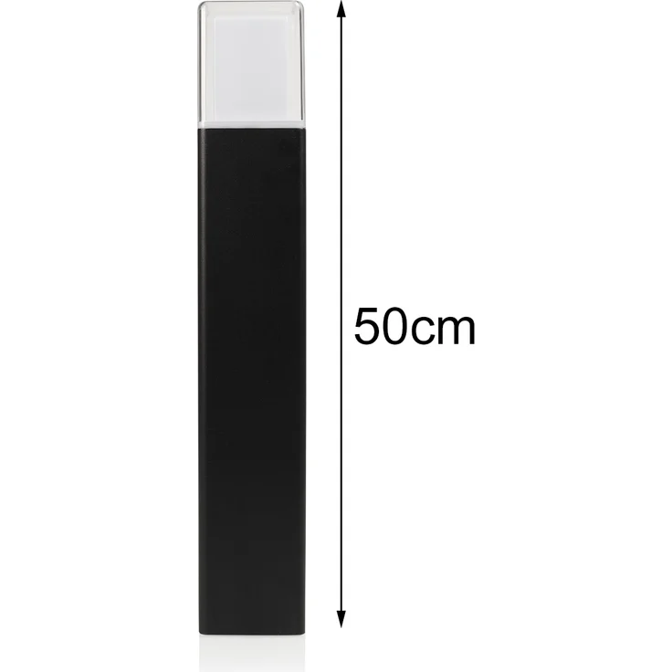 LED Pollerleuchten 2er SET ALU Schwarz Wegeleuchten IP44 Höhe 50cm – Bild 3