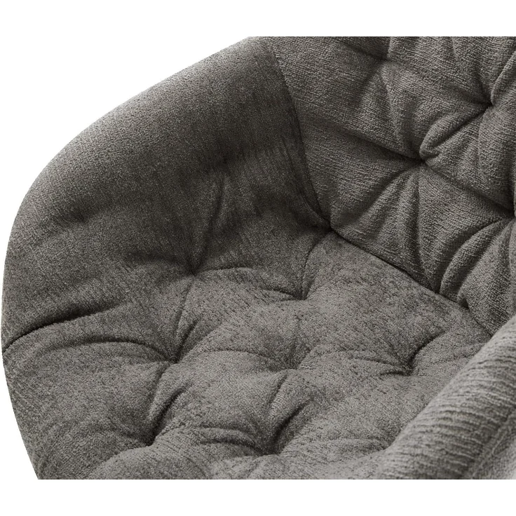 Drehstuhl Gaio-Flex Bouclé Soft Schlamm Kreuzgestell breit Effektfinish Titan 360° drehbar Wippfunktion – Bild 6