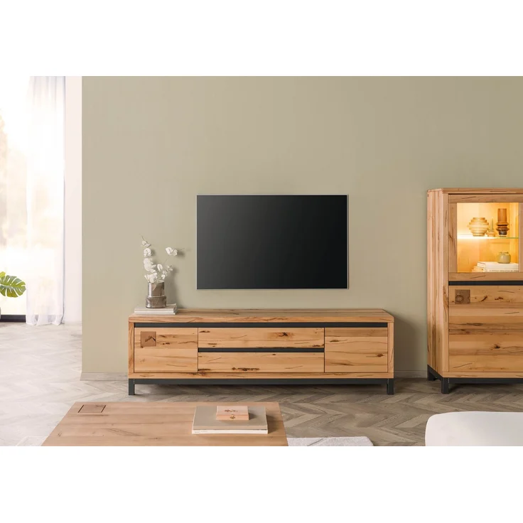 TV-Board Kernbuche 190x40x56 natur geölt VILLANDERS #153 – Bild 9