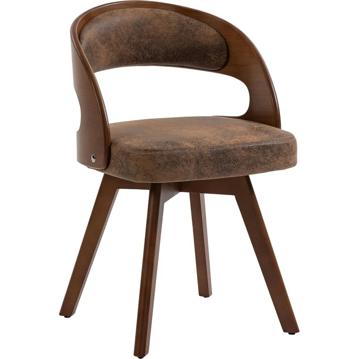 LVHOM Esszimmerstuhl 360° drehbar, 2er Set, Polsterstuhl aus Tech-Stoff und Massivholz, Küchenstuhl gepolstert, ergonomischer Schalenstuhl mit Armlehne, bis 150 kg – Bild 2