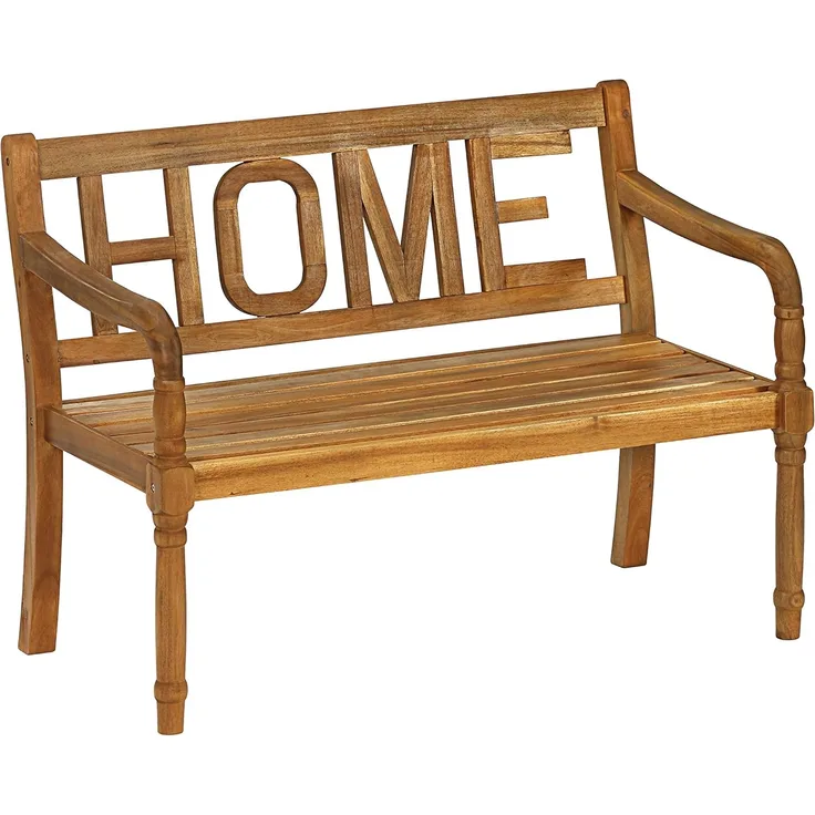 Dehner Gartenbank Home, 2-Sitzer, ca. 120 x 64 x 89 cm, aus FSC® - zertifiziertem Akazienholz, natur