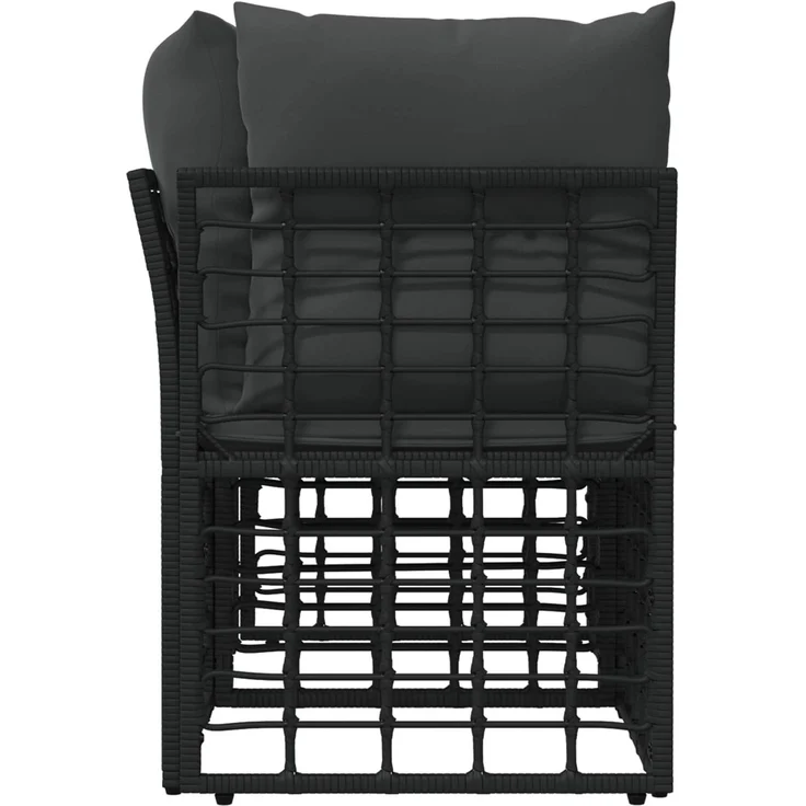 vidaXL Outdoor-Lounge 2 stk. 2-Sitzer Schwarz und Dunkelgrau 42026727 – Bild 5