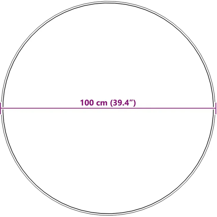 vidaXL Kunstschaffell Teppich Tafalla Anthrazit Ø 100 cm Polyester 42021602 – Bild 9