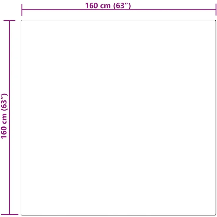 vidaXL Kunstschaffell Teppich Tafalla Schwarz 160 x 160 cm Polyester 42021576 – Bild 9