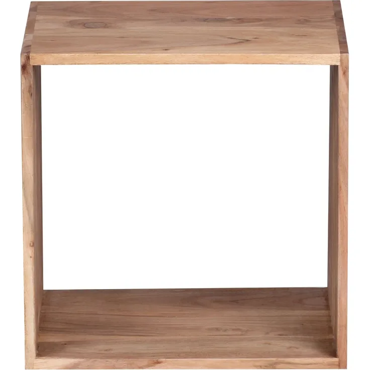 Wohnling Standregal, Würfelregal, Akazie Massivholz, Landhausstil, 43,5 cm