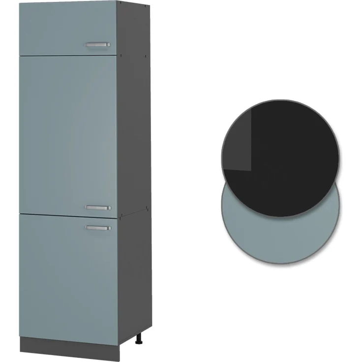 Kühlumbauschrank R-Line Blau-Grau 60 cm Vicco – Bild 6