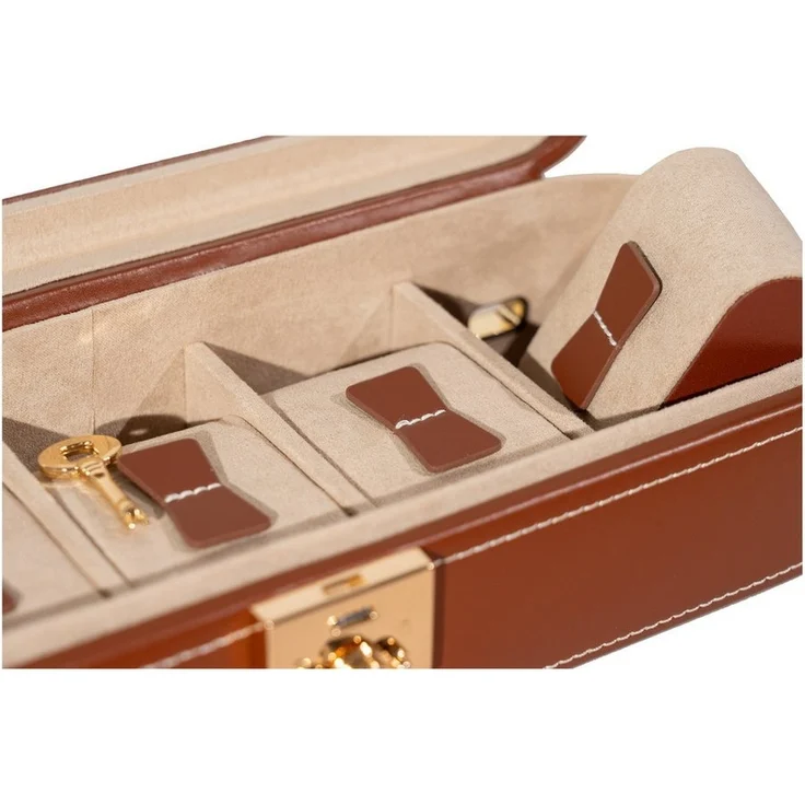 Friedrich23 Uhrenbox Cordoba aus Leder mit Glasdeckel für 5 Uhren – Bild 2