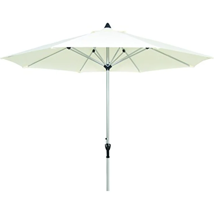 XXXL Xxxl Sonnenschirm, runder Marktschirm mit Knickgelenk, Natur- und Platinfarben, Ø 270 cm, UPF 50+ Sonnenschutz – Bild 1