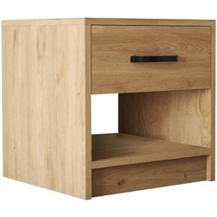 Dmora Nachttisch Graffias 52x45x46,8 cm Braun 1 Schublade 2 Böden – Bild 3