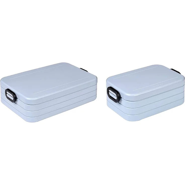 2-tlg. Mepal Take a Break Set – Nordic Blue old/ Hellblau – Groß / Klein – Lunchbox mit Trennwand – ideal für Mealprep – spülmaschinenfest, ABS – Bild 1