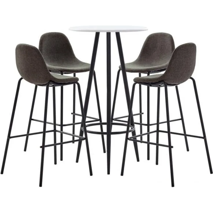 vidaXL 5-tlg. Bar-Set Stoff Dunkelgrau [3051134]