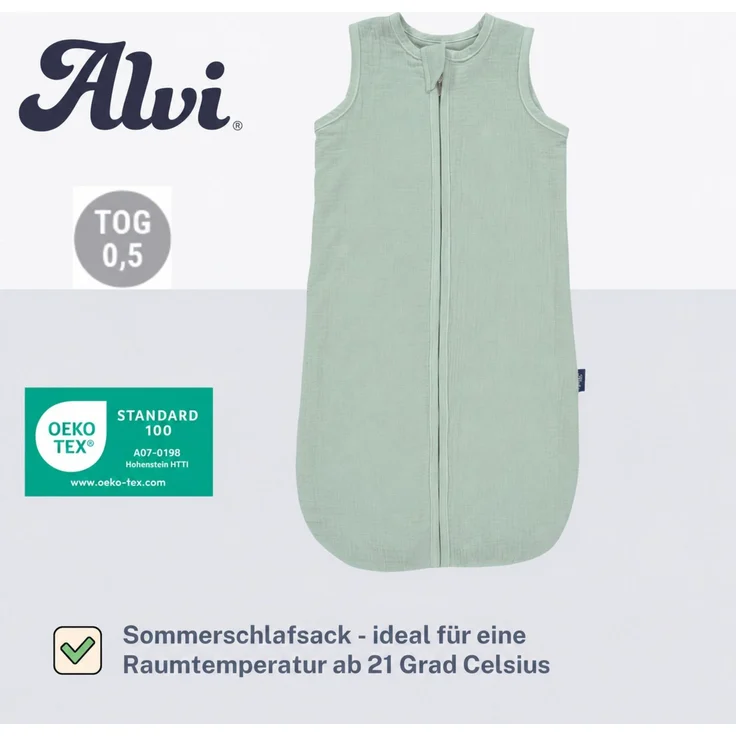 Alvi® Babyschlafsack Mull-Schlafsack Exklusiv – Bild 7