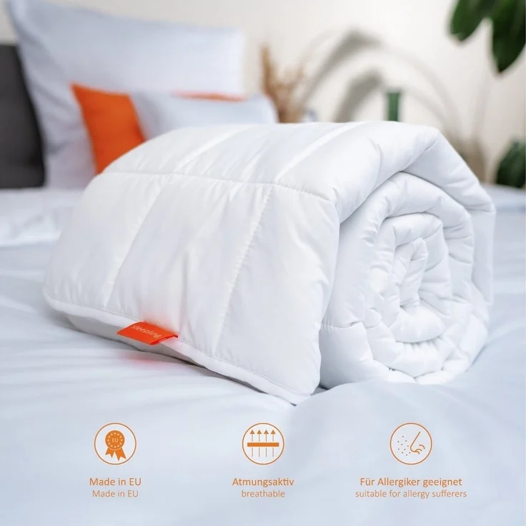 sleepling Gewichtsdecke - Kassettendecke mit Glasperlenfüllung, Füllung: Polyester, Glasperlen, Bezug: Mikrofaser, Entspannungsdecke gegen Stress und Schlafstörungen – Bild 3