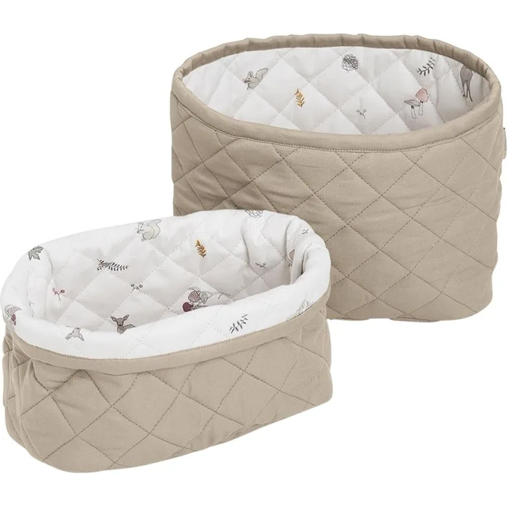 Cam Cam Quilted Aufbewahrungskorb Hazel 2 Stück Braun
