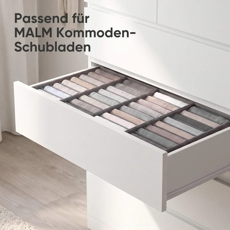 Sekey Aufbewahrungsbox Schubladen Organizer aus Vliesstoff Faltbare Aufbewahrungsboxen mit Fächer für MALM(32 Fächer) – Bild 3