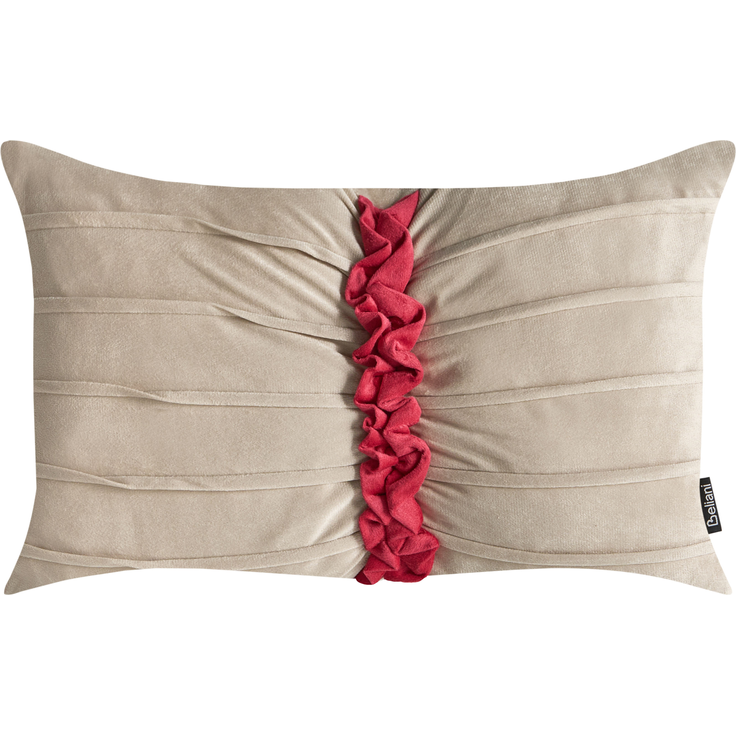 Dekokissen 2er Set BELLE Samtstoff 50 x 30 cm Taupe Weihnachtsmotiv – Bild 6