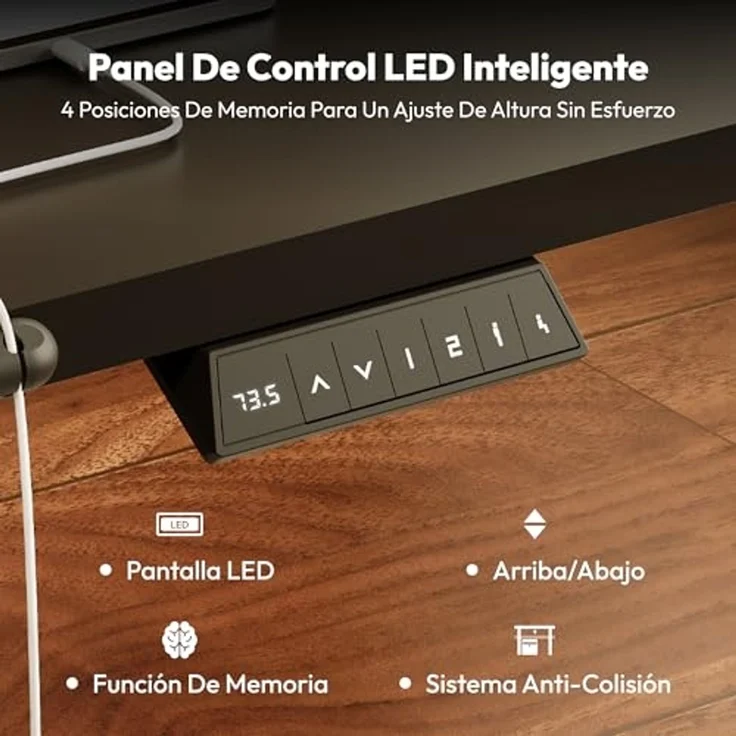 SANODESK Höhenverstellbarer Schreibtisch 180x80 cm Schreibtisch Höhenverstellbar Elektrisch Ergonomischer Steh-Sitz Tisch Computertisch für Heimbüro Homeoffice(schwarz) – Bild 3