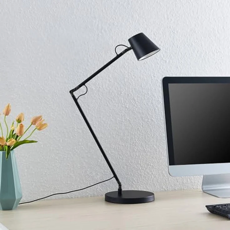 Lucande LED-Schreibtischlampe Tarris, dimmbar, Höhe 46 cm, schwarz – Bild 3