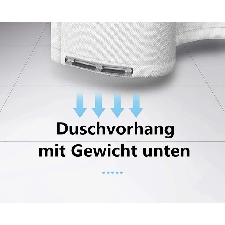 Duschvorhang 240x200 Grün Blätter Wasserabweisend Polyester Waschbar – Bild 5