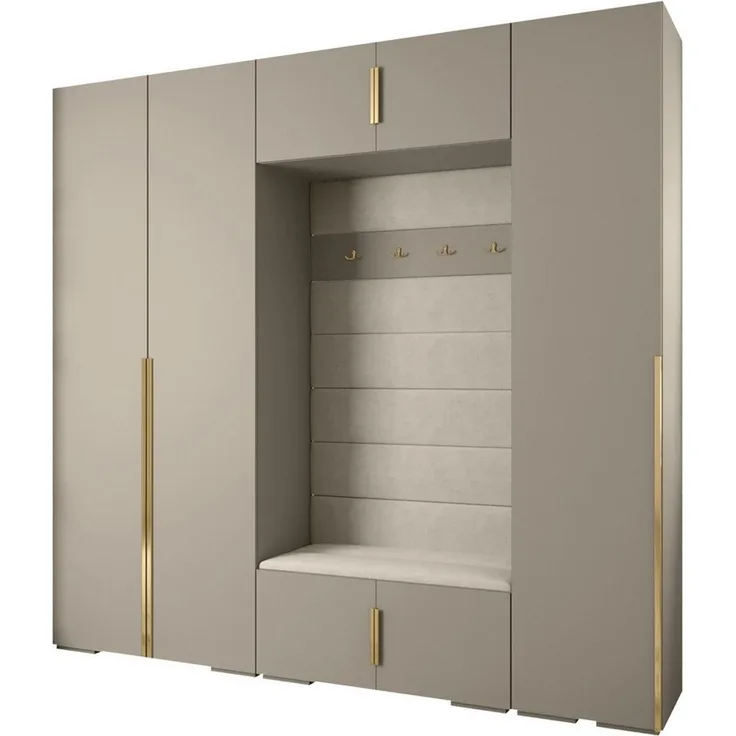 ABIKS MÖBEL Kompaktgarderobe INOVA 1 SATZ 8 Möbelset, Garderobe mit Kleiderstange und Regalen