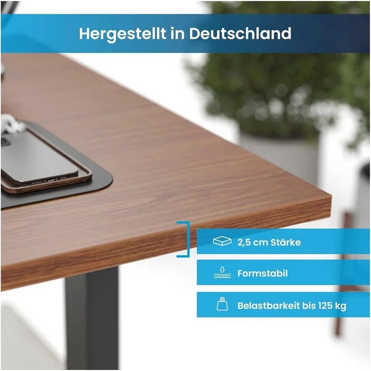 Ergotopia Schreibtischplatte Holzplatte gefertigt in Deutschland - 25 mm Bürotischplatte – Bild 4