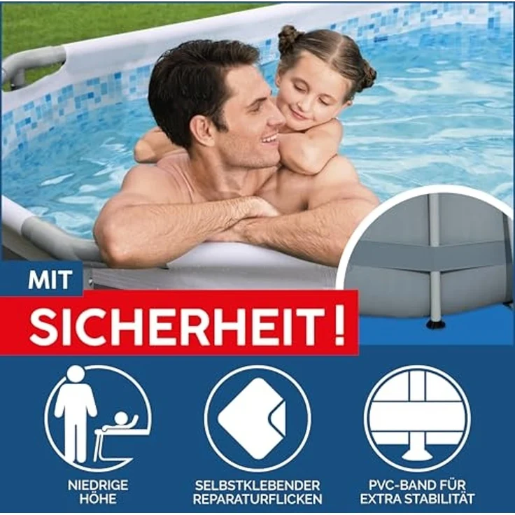 Bestway Power Steel Oberirdischer Pool Oval 305x200x84 cm 92857 – Bild 6