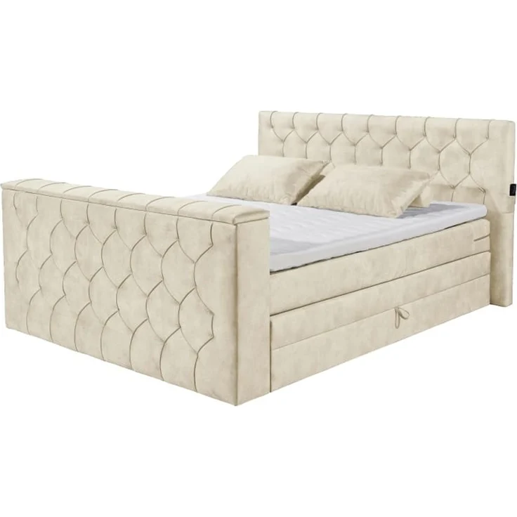 Boxspringbett Springdale - motorisierter TV-Halterung, geräumigem Bettkasten und Duo-Wendematratze H3/H4 - ED Exciting Design – Bild 3