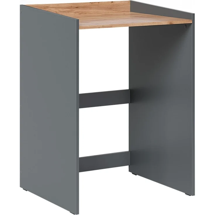 Waschmaschinenschrank Viktor Anthrazit/Goldkraft Eiche 67.8 x 94.6 cm mit erhöhtem Rand Vicco – Bild 1