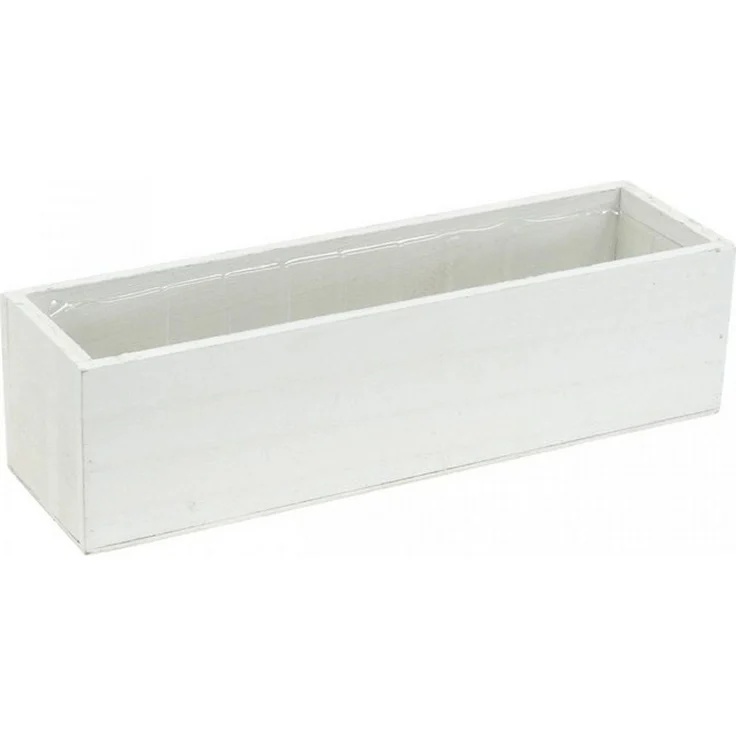 Viana Dekokorb Dekokiste Shabby Chic Pflanzkasten Holzgefäß für Blumen und – Bild 3