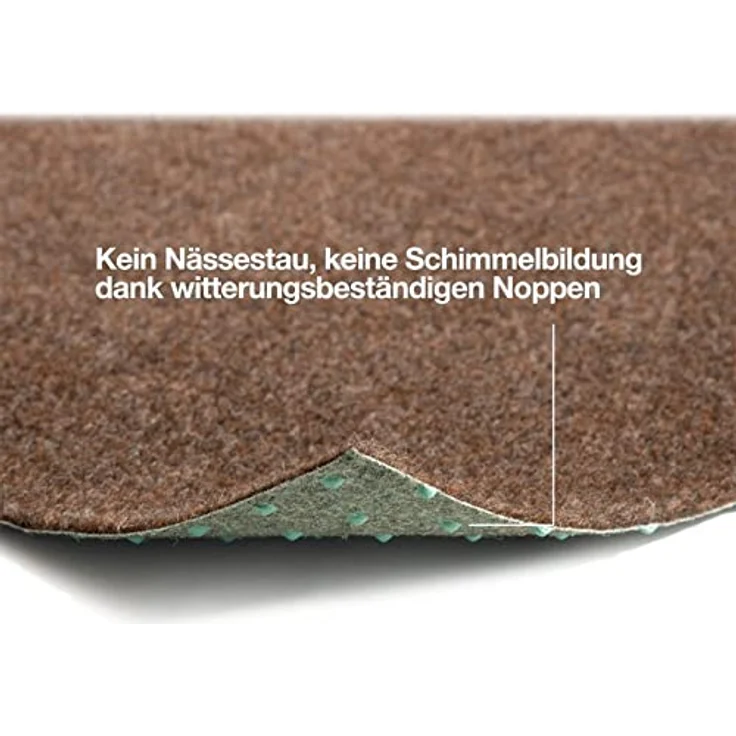 Floordirekt Kunstrasen Outdoor Teppich Farbwunder Pro - Balkonteppich - Rasenteppich für Terrasse, Balkon und Freizeit - leicht zu verlegen (67x600 cm, Braun) – Bild 2