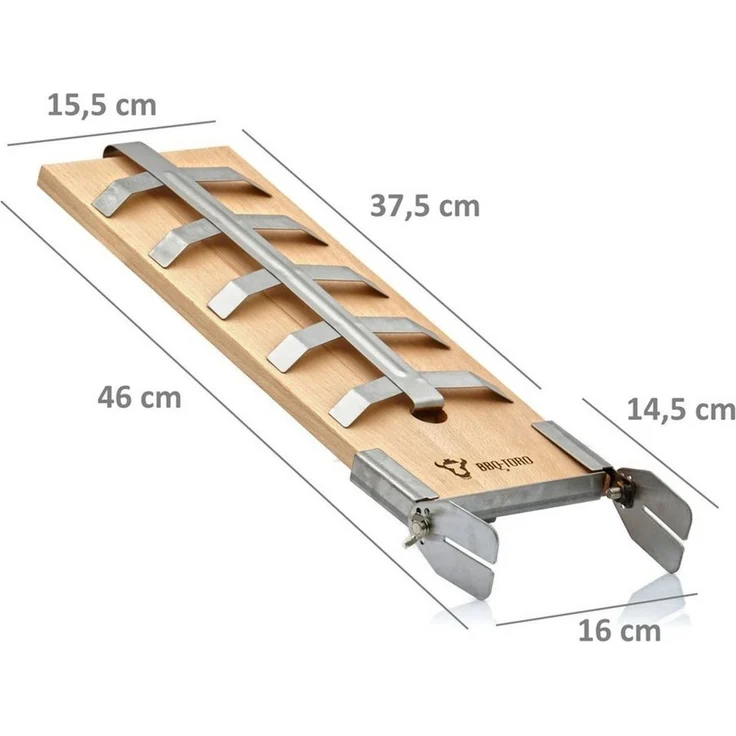 BBQ-Toro Räucherbrett 2x Flammlachsbrett für Fisch und Lachsfilets, inkl. Halterung, Holz, (Set) – Bild 3